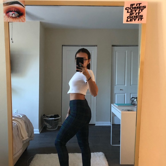 Princess Polly Plaid Trousers - Picture 2 of 4